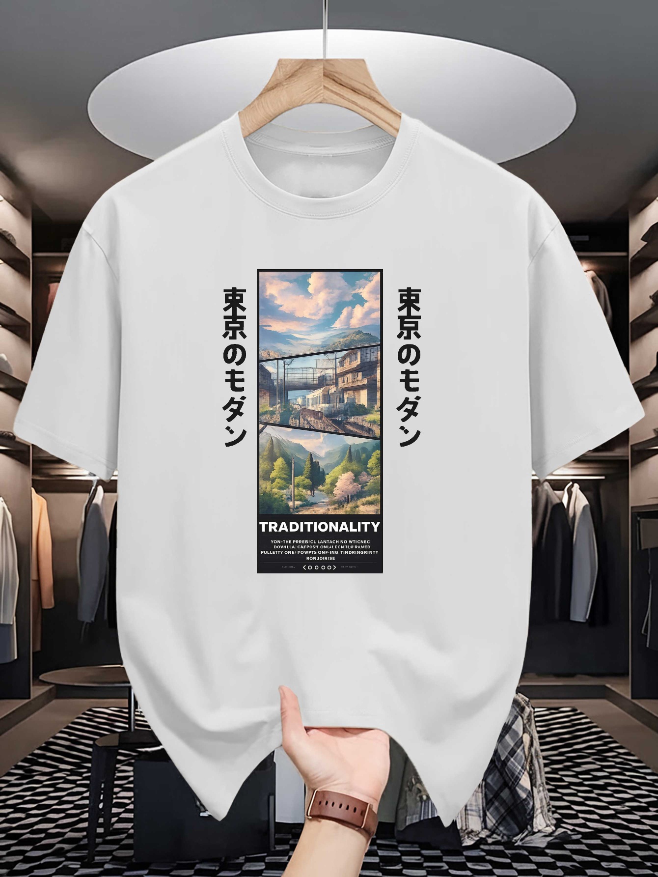 Street Fashion Tokyo - Herenshirt van zacht katoen, Tokyo Japanse