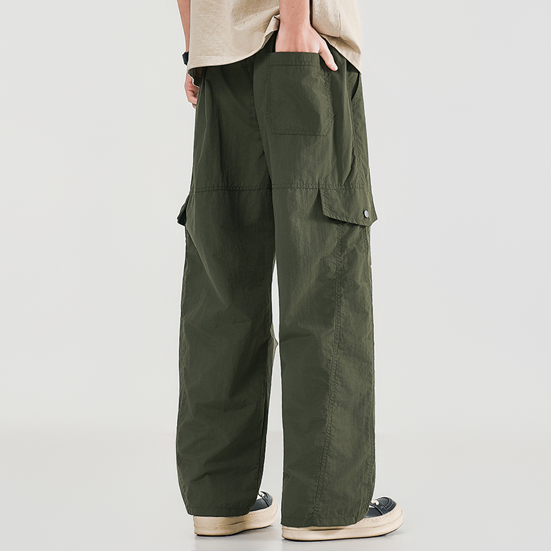 Cargo Pant Wide - Zomer heren werkkleding wijde pijpen broek
