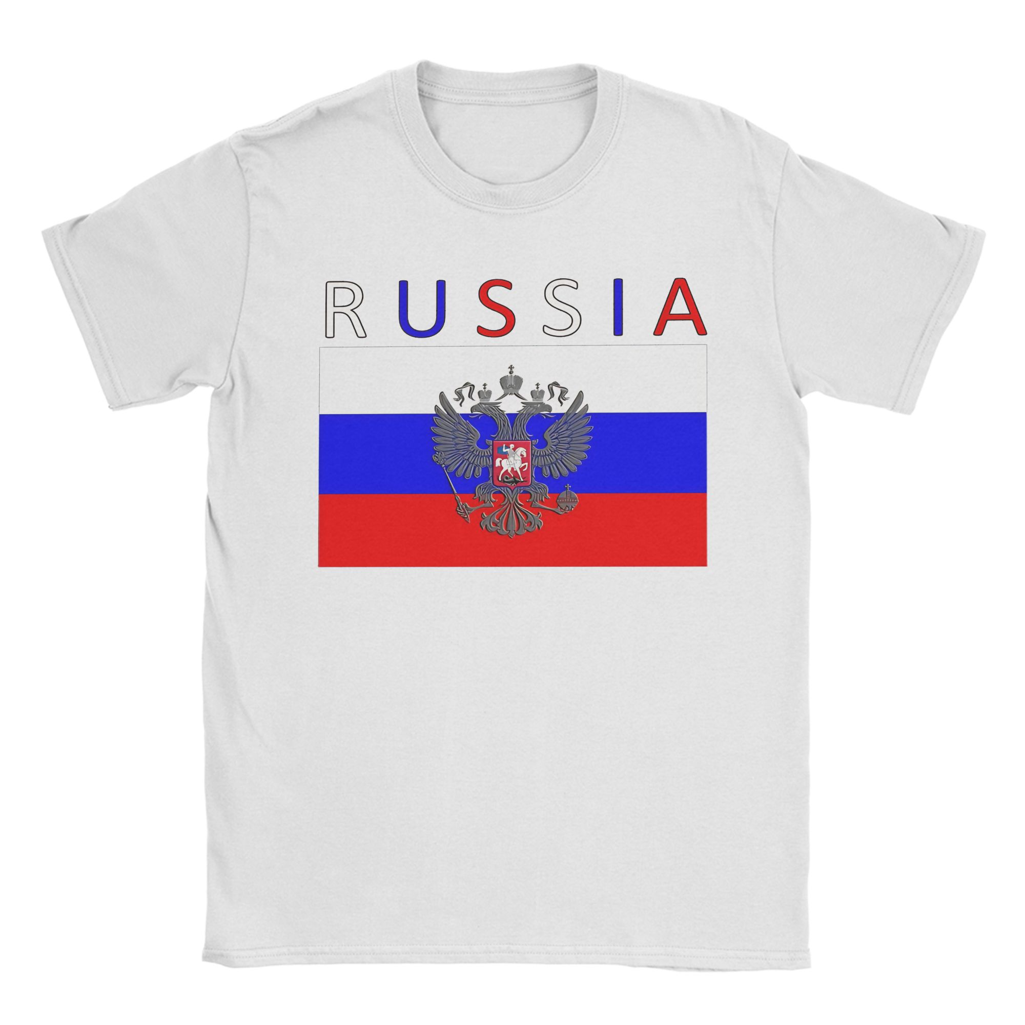 Street Fashion Russia - Rusland Vlag T-shirt Mode T-shirts Korte
