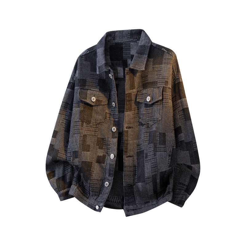 Street Fashion Couple - 2026 Lente Mannen Gewassen Denim Jas
