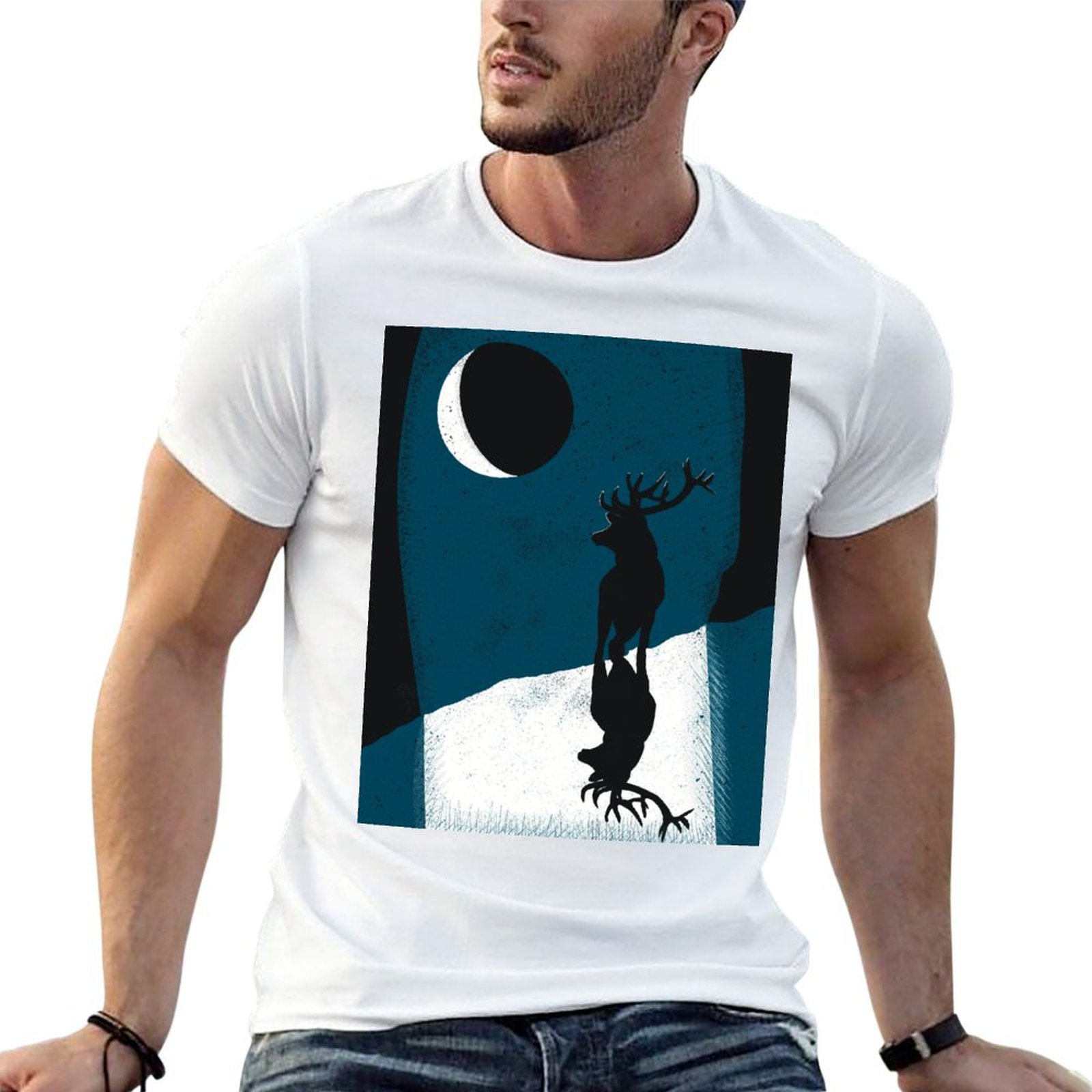 Street Fashion Pose - Moonlight pose T-shirt Street Fashion Casual