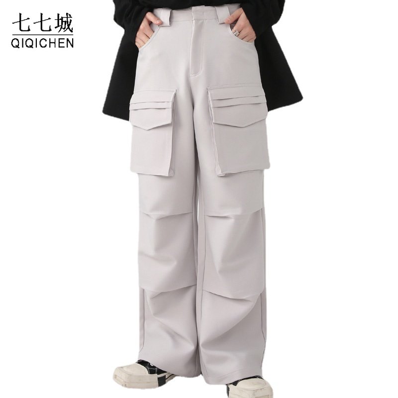 Cargo Pant Wide - Vintage cargobroek heren effen kleur grote