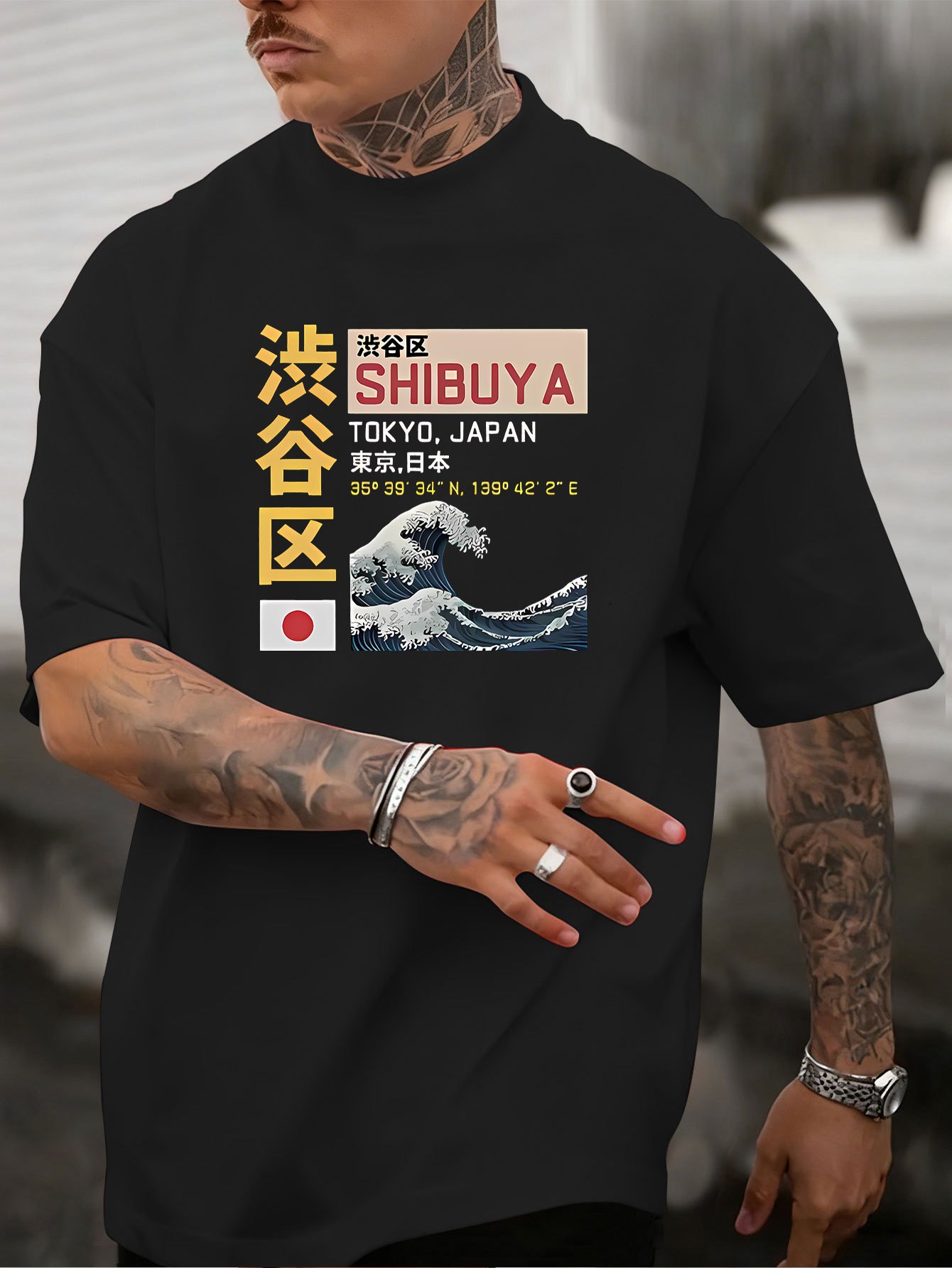 Street Fashion Tokyo - Nieuw heren T-shirt met Tokyo Shibuya-print