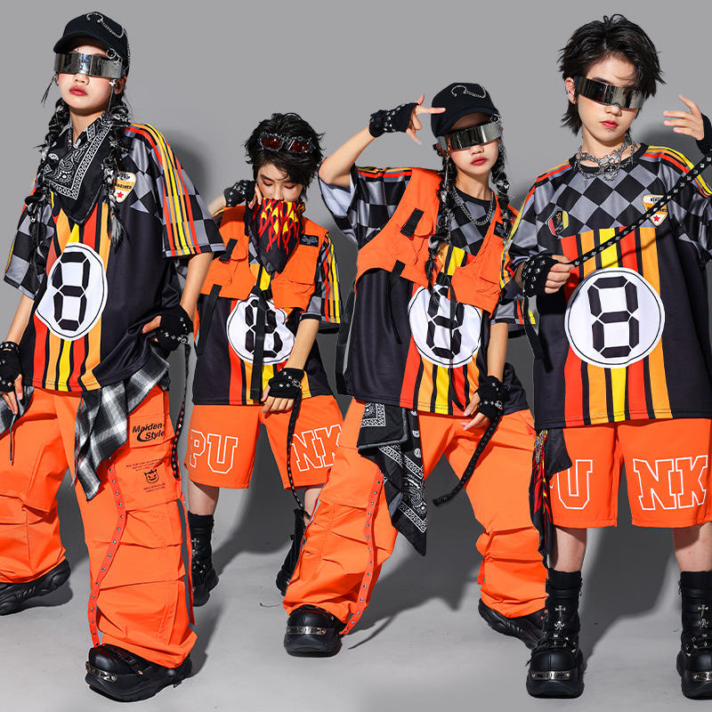 Street Fashion Boy - Hiphopmode voor jongens, K-pop gestreepte top,