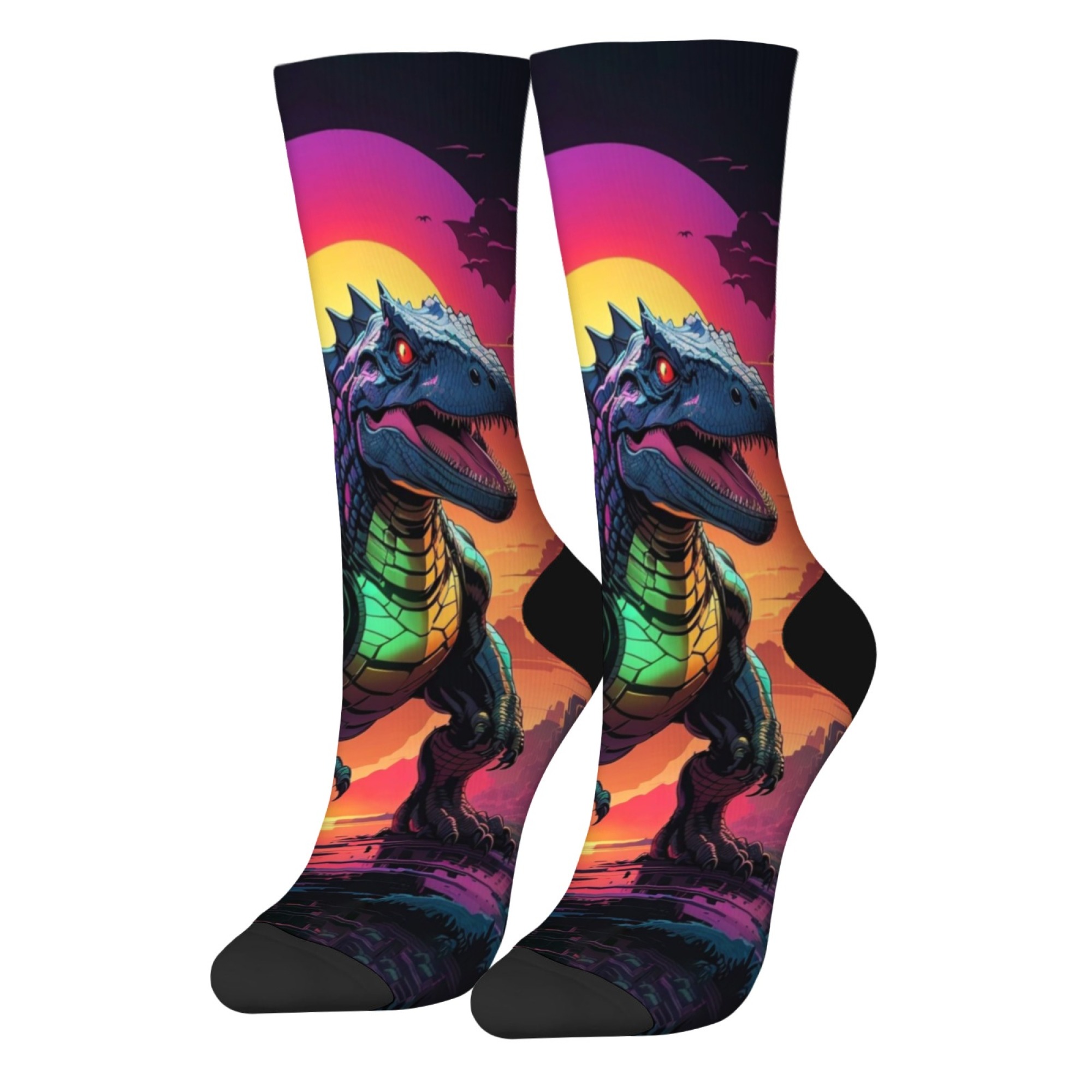 Street Fashion Style Youtube - Komische stijl Jurassic Dinosaur Sokken Casual