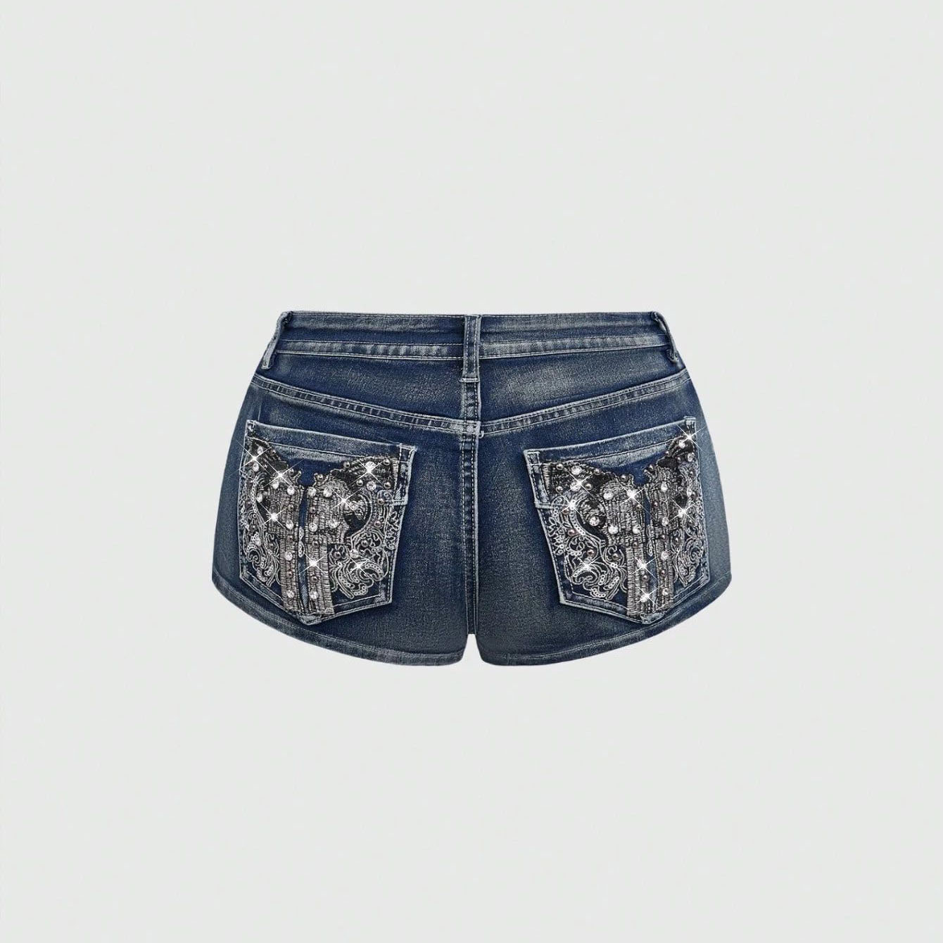 Zomer denim shorts met strassb - Street Fashion Jeans recensie en prijs