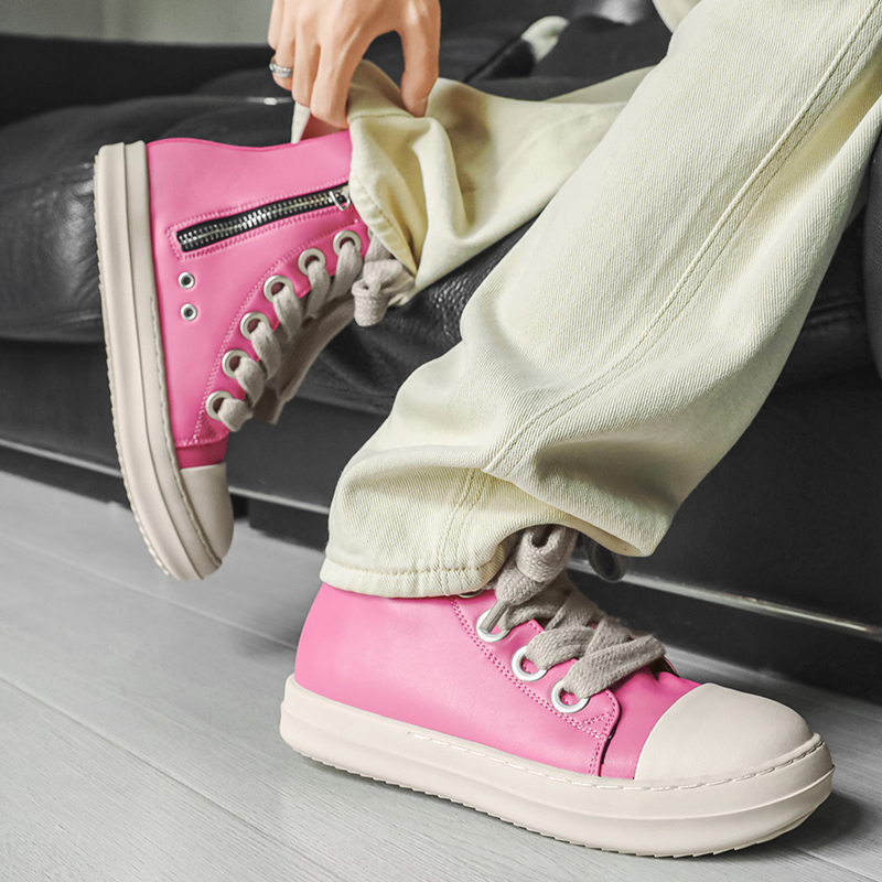 Originele Roze Mannen Hoge Sne - Street Fashion Rome recensie en prijs