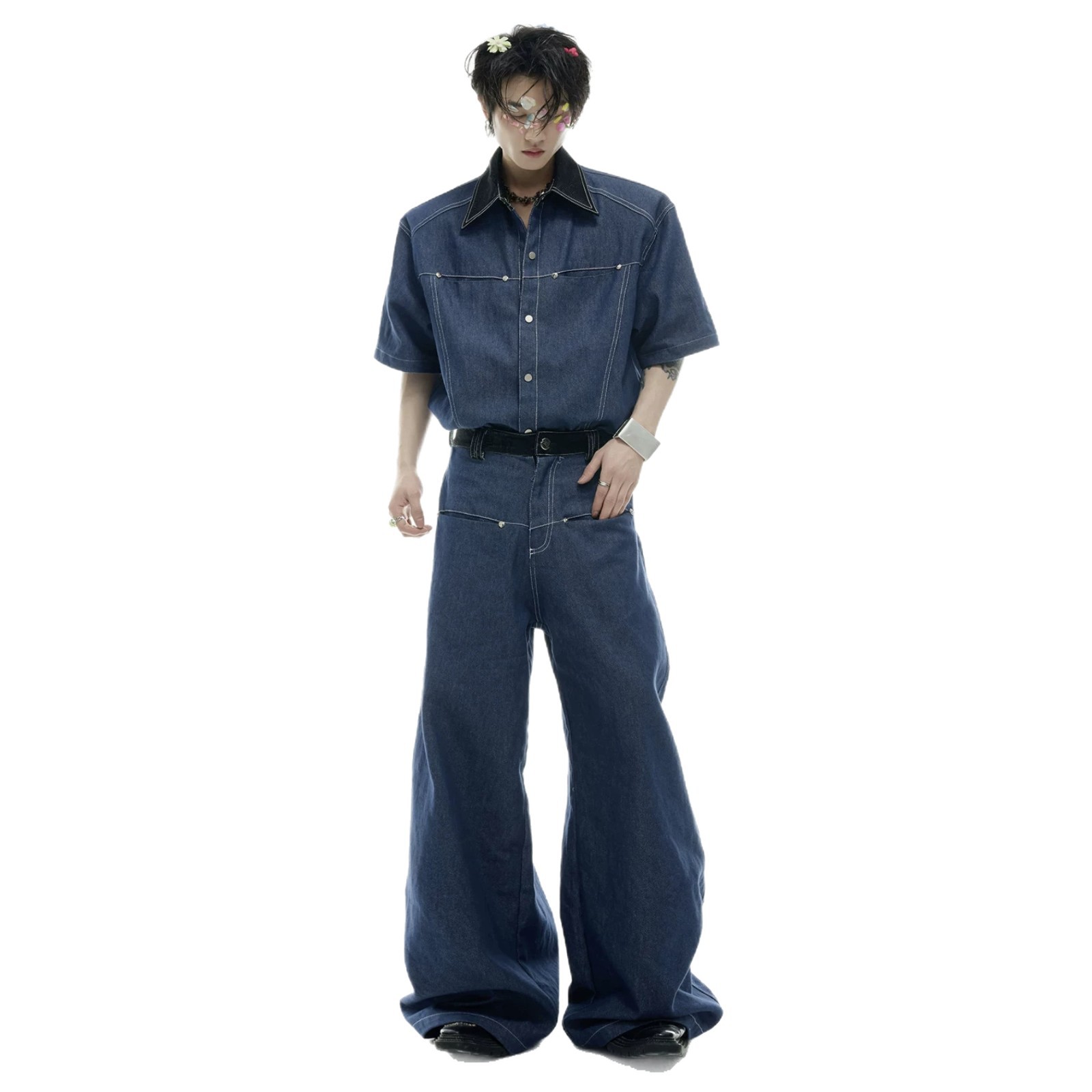 Zomer heren denim set, Amerika - Street Fashion Jeans recensie en prijs