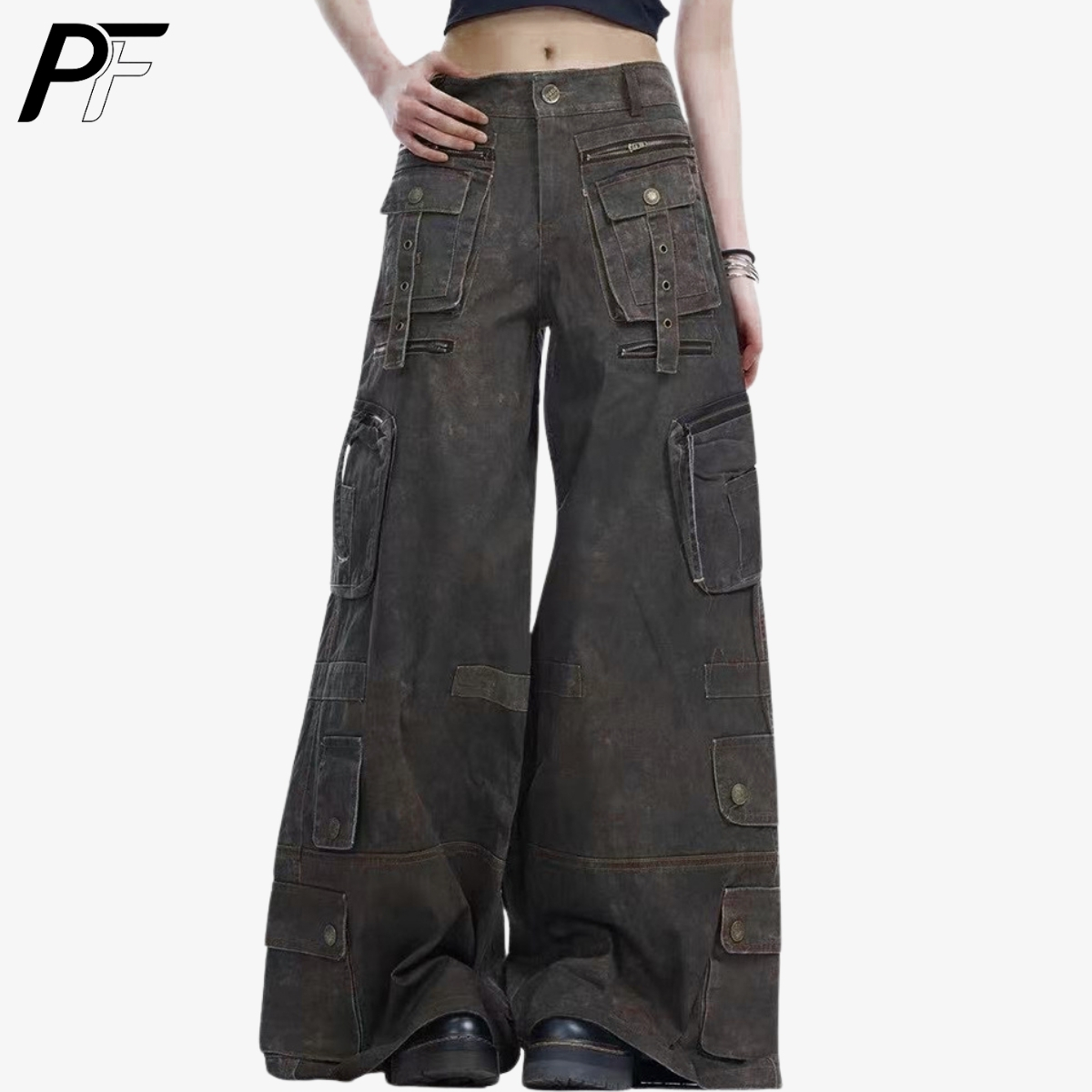Grunge Techwear Cargobroek met - Cargo Pant Wide recensie en prijs