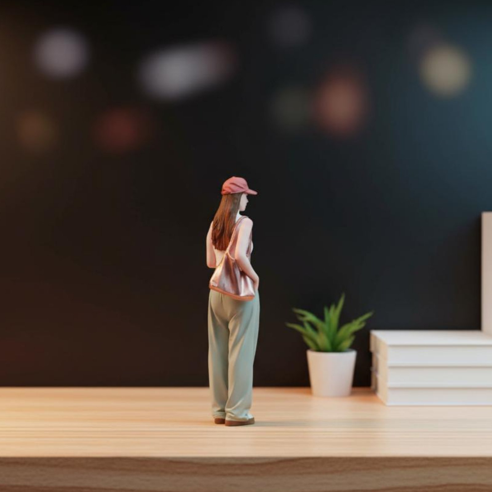 Meisjesfiguur met koffie Kleur - Street Fashion Pose recensie en prijs