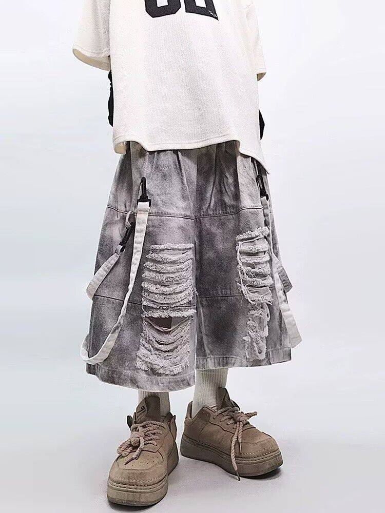 Retro hiphop heren gescheurde  - Street Fashion Jeans recensie en prijs