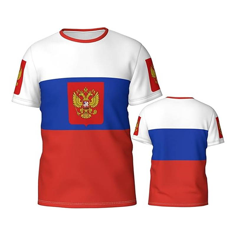 Russische Vlag 3D Print T-shir - Street Fashion Russia recensie en prijs